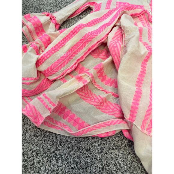 Sophia Tori Dress Hot Pink Women’s S/M, Flowy BohoCore Embroidered Made in Italy - Picture 5 of 10